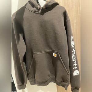 Brown carhartt hoodie 
Hard to find
EUC
MEDIUM